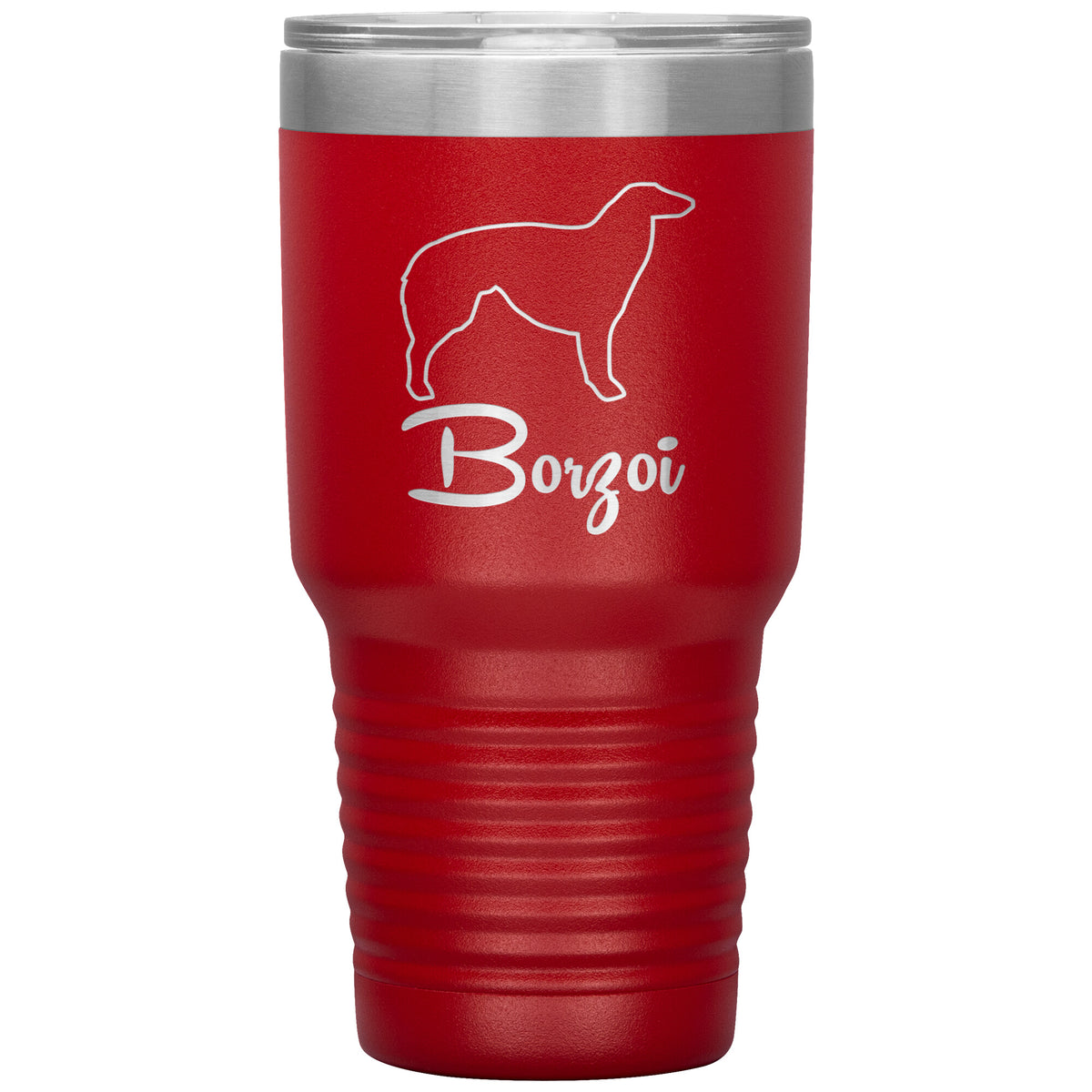 Borzoi Dog Outlined Silhouette 30oz Insulated Tumbler