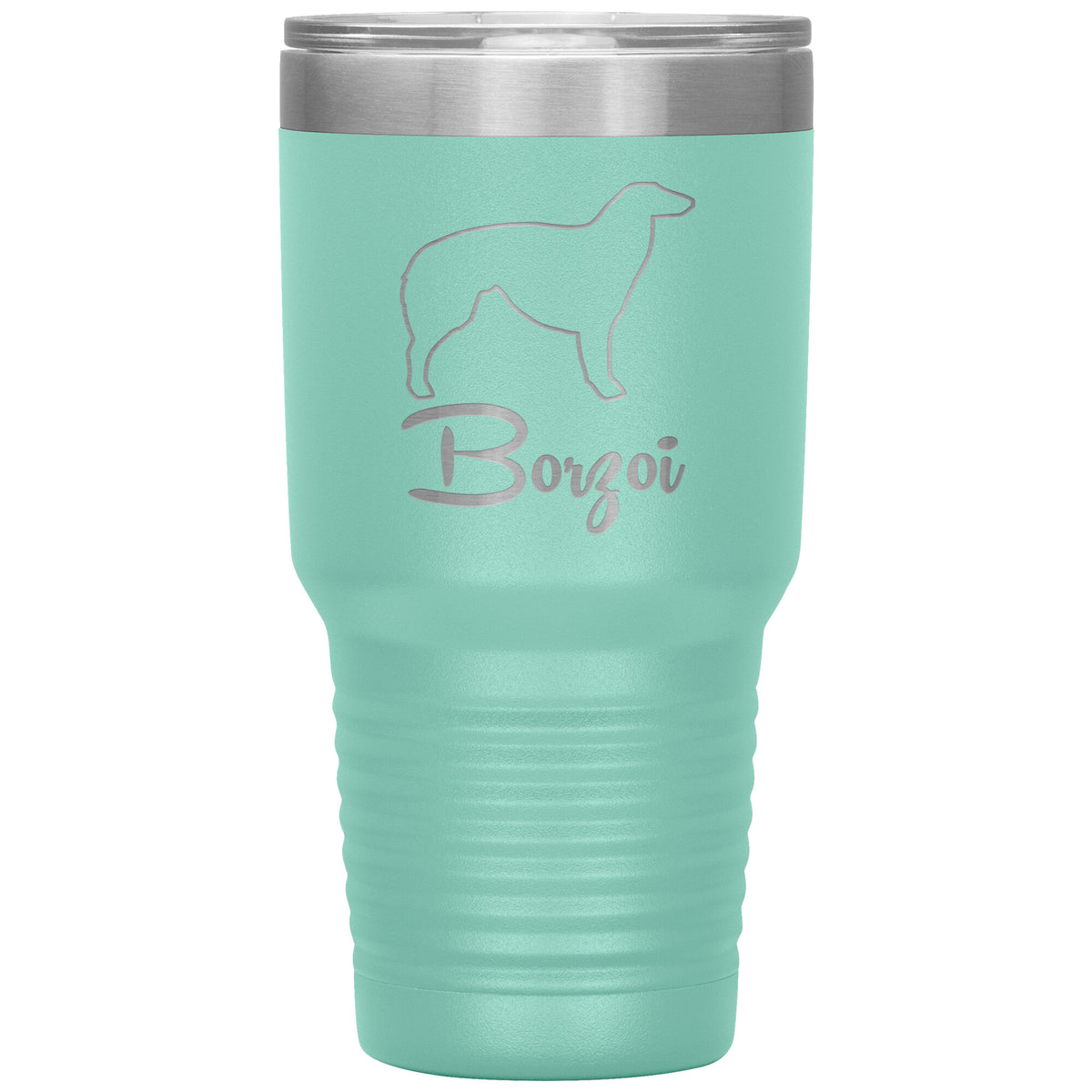 Borzoi Dog Outlined Silhouette 30oz Insulated Tumbler