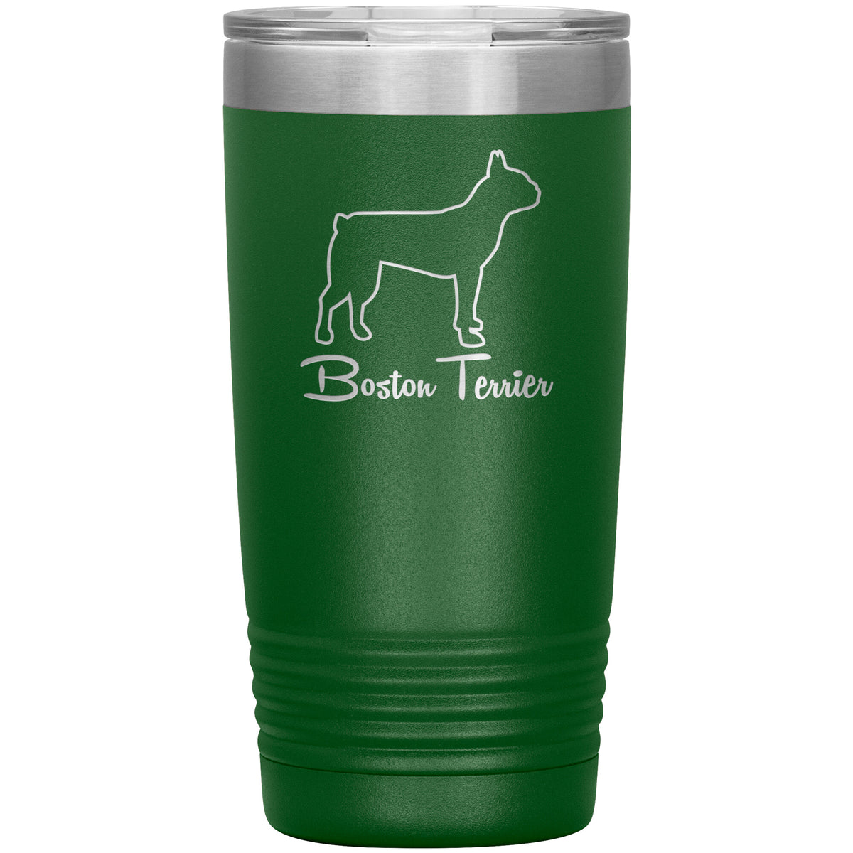 Boston Terrier Dog Outlined Silhouette 20oz Insulated Tumbler