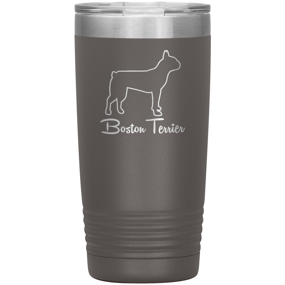Boston Terrier Dog Outlined Silhouette 20oz Insulated Tumbler
