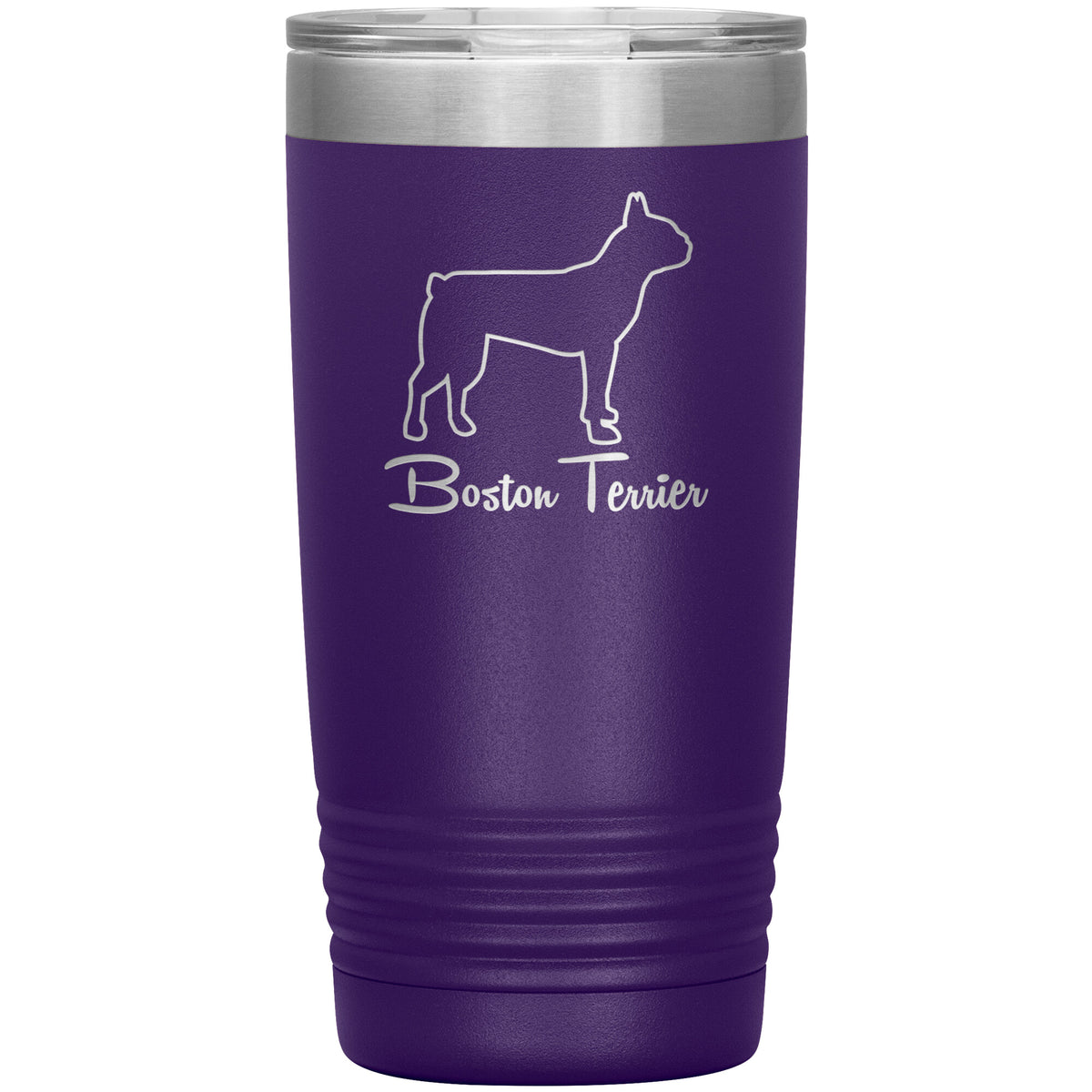 Boston Terrier Dog Outlined Silhouette 20oz Insulated Tumbler