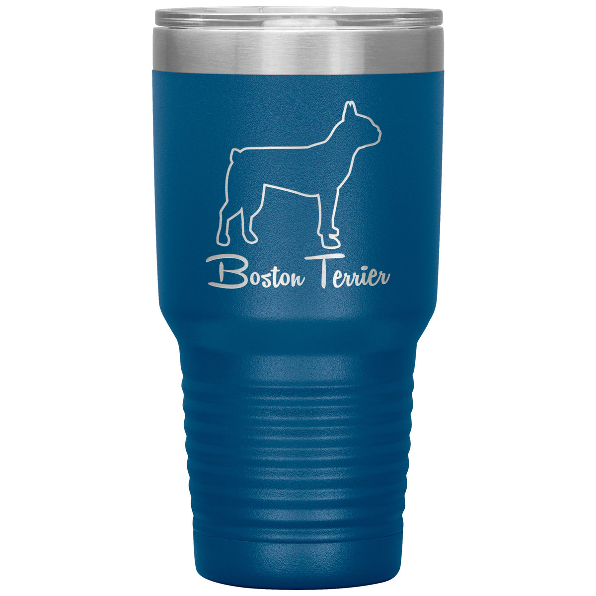Boston Terrier Dog Outlined Silhouette 30oz Insulated Tumbler