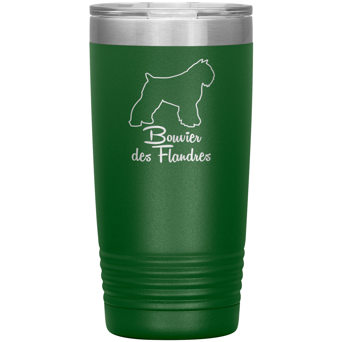Bouvier des Flandres Dog Outlined Silhouette 20oz Insulated Tumbler