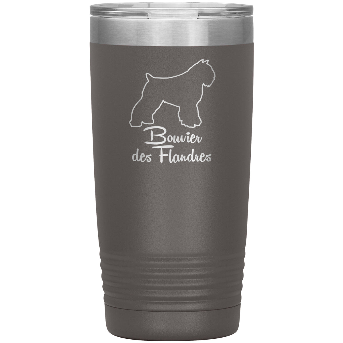 Bouvier des Flandres Dog Outlined Silhouette 20oz Insulated Tumbler