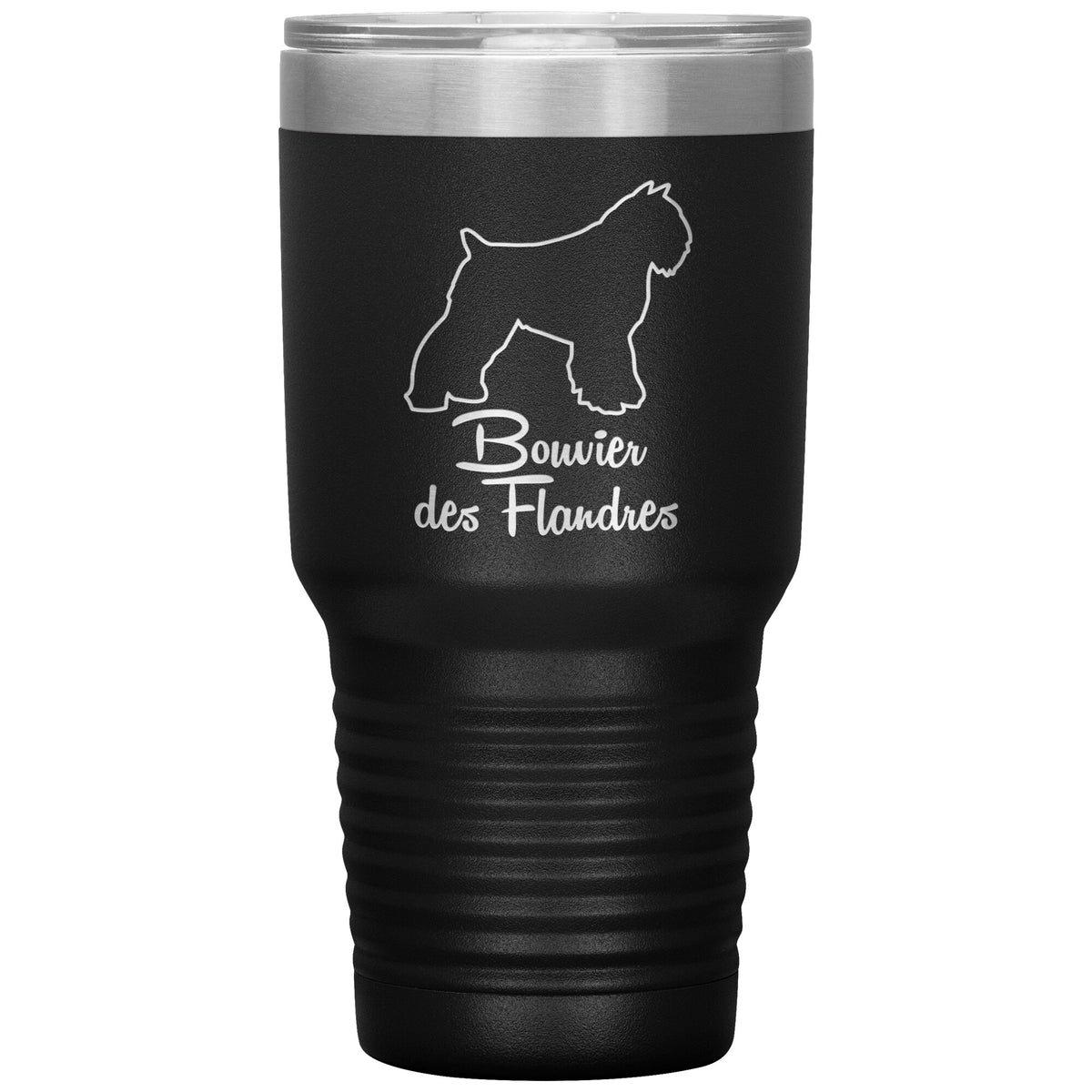 Bouvier des Flandres Dog Outlined Silhouette 30oz Insulated Tumbler