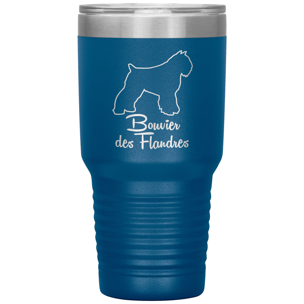 Bouvier des Flandres Dog Outlined Silhouette 30oz Insulated Tumbler