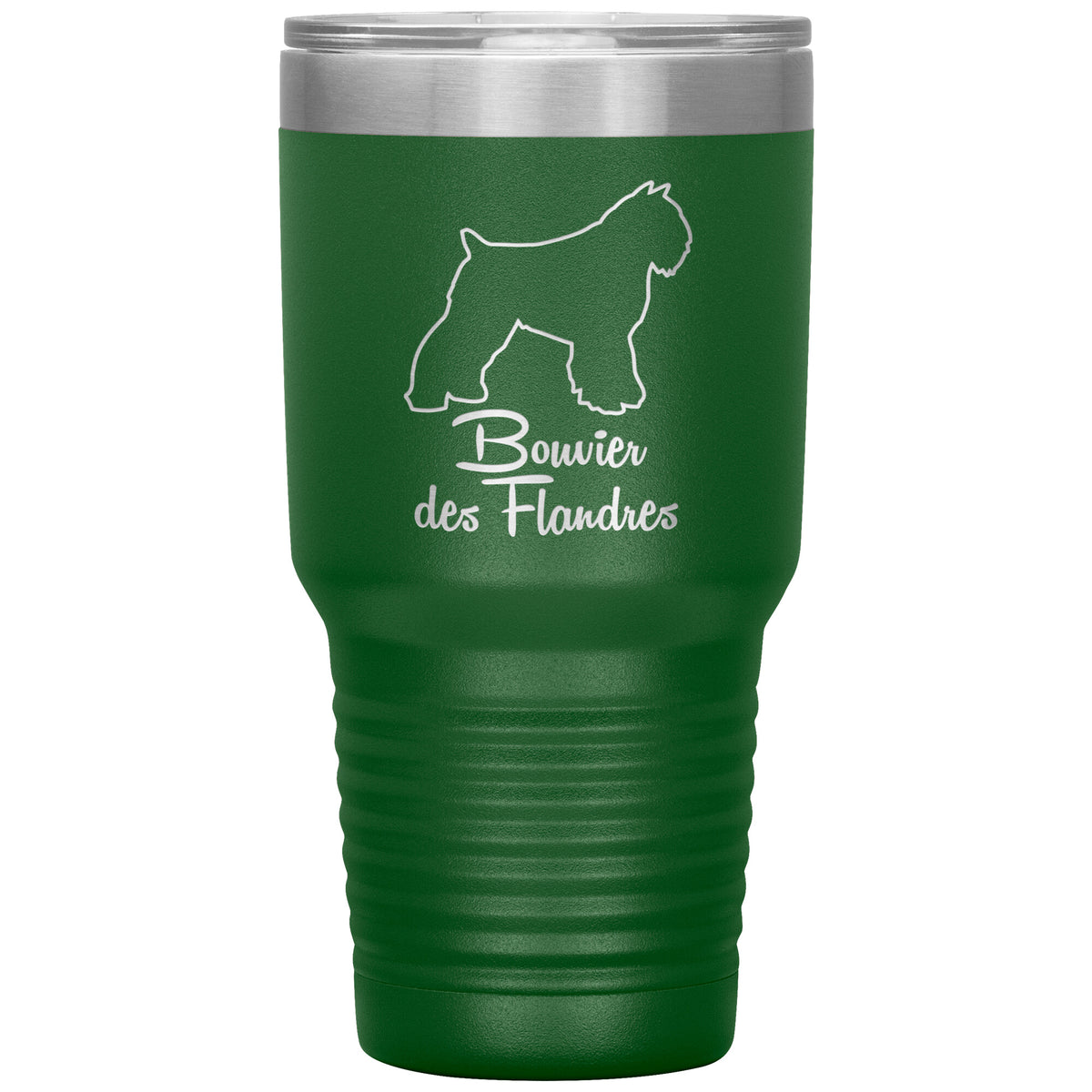 Bouvier des Flandres Dog Outlined Silhouette 30oz Insulated Tumbler