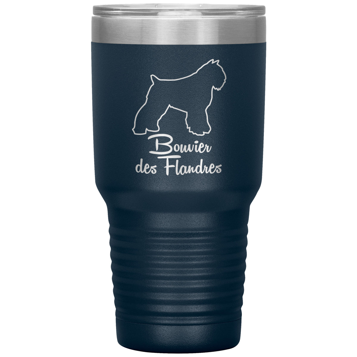 Bouvier des Flandres Dog Outlined Silhouette 30oz Insulated Tumbler