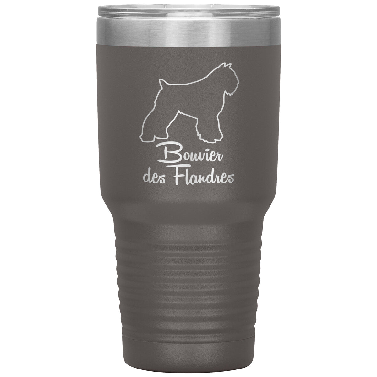 Bouvier des Flandres Dog Outlined Silhouette 30oz Insulated Tumbler