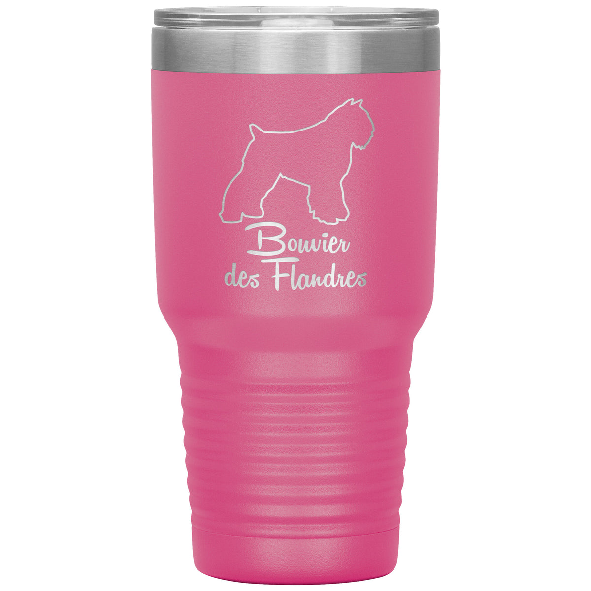 Bouvier des Flandres Dog Outlined Silhouette 30oz Insulated Tumbler