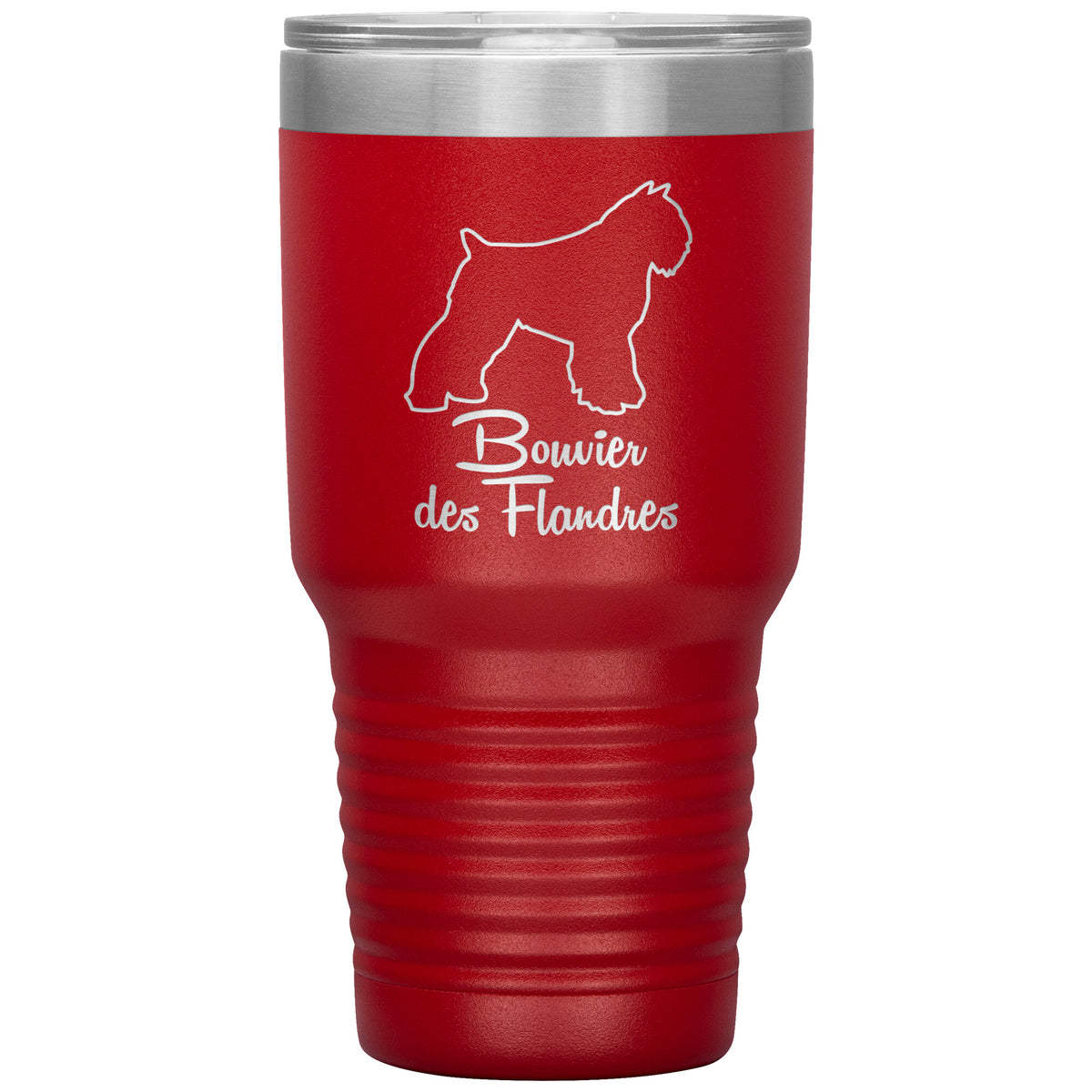 Bouvier des Flandres Dog Outlined Silhouette 30oz Insulated Tumbler