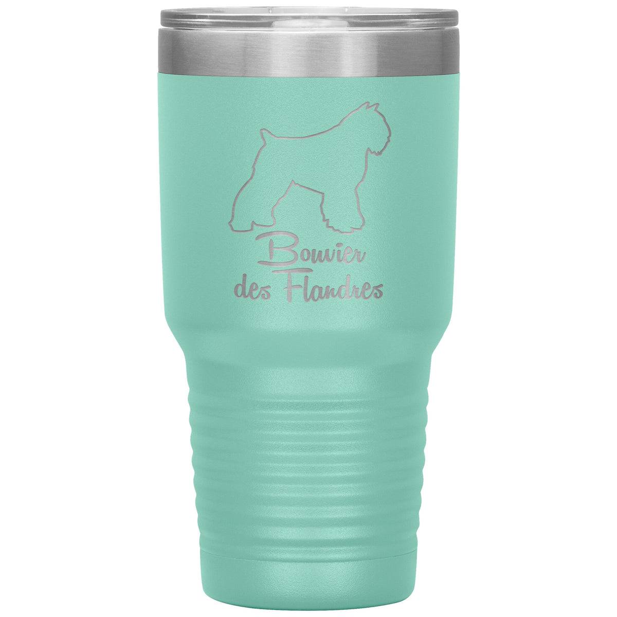 Bouvier des Flandres Dog Outlined Silhouette 30oz Insulated Tumbler