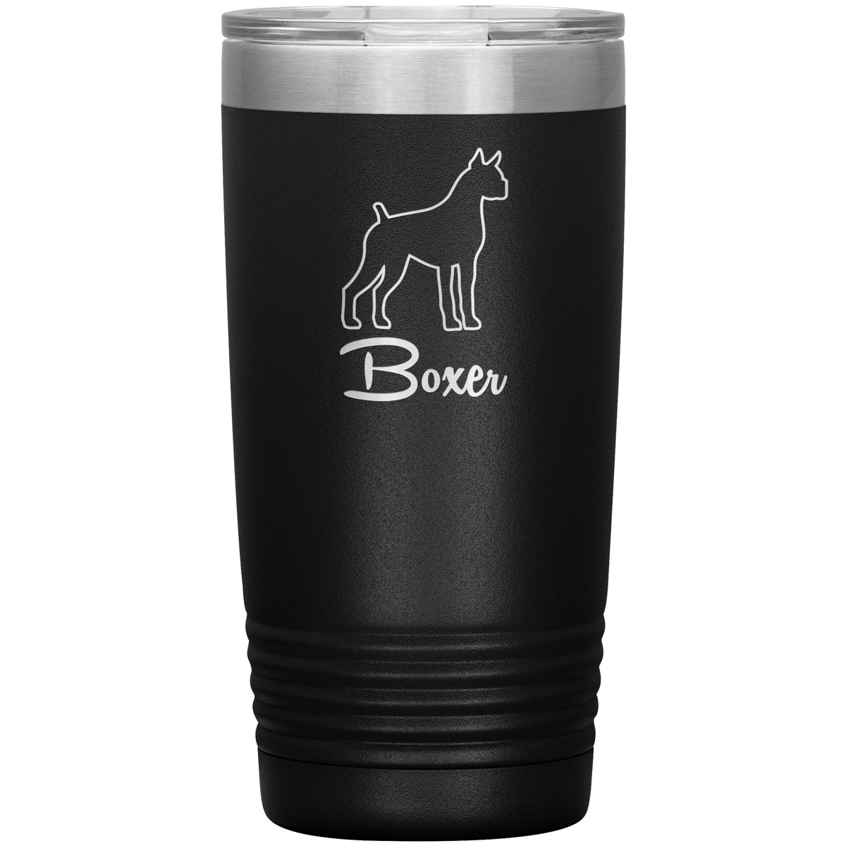 Boxer Dog Outlined Silhouette 20oz Insulated Tumbler