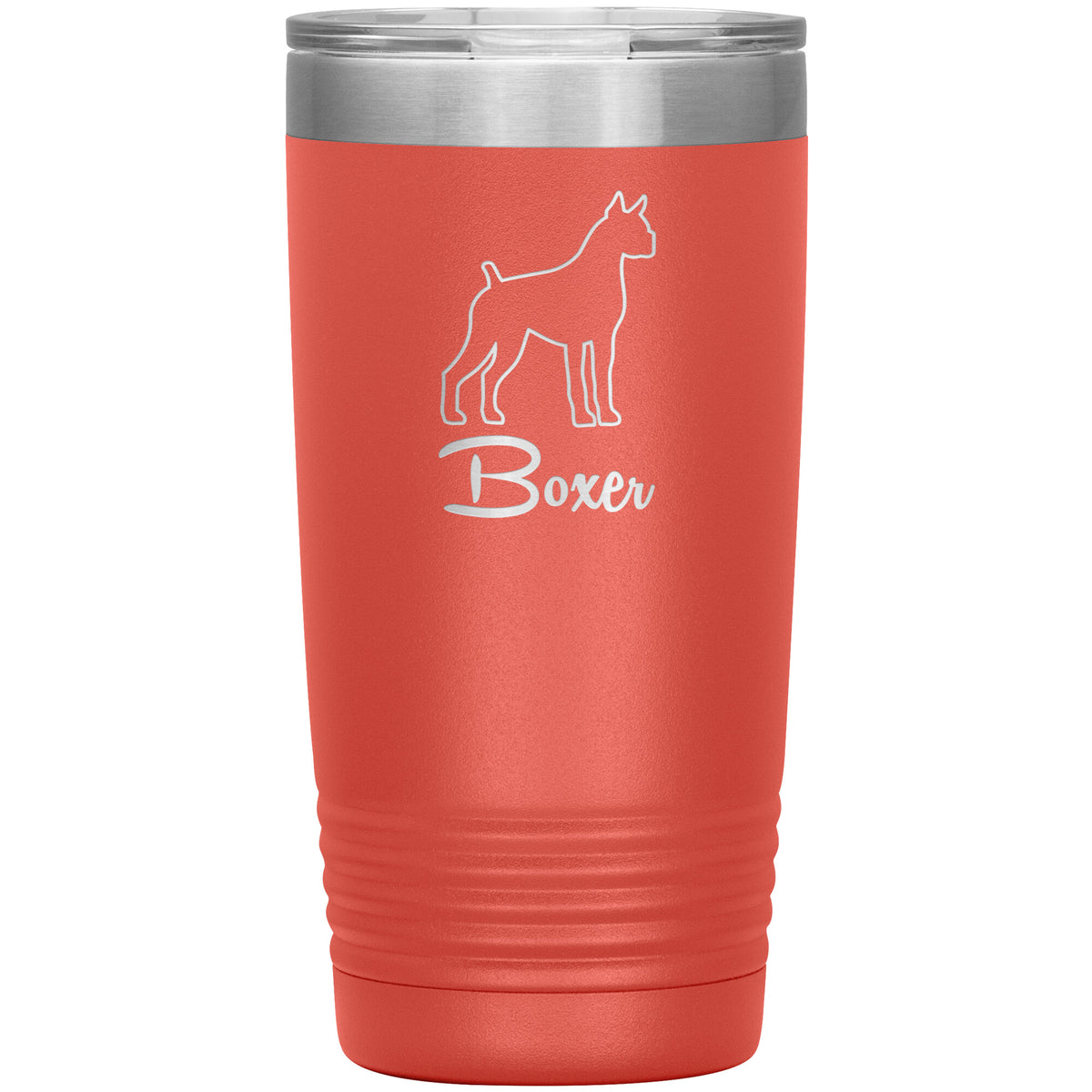 Boxer Dog Outlined Silhouette 20oz Insulated Tumbler