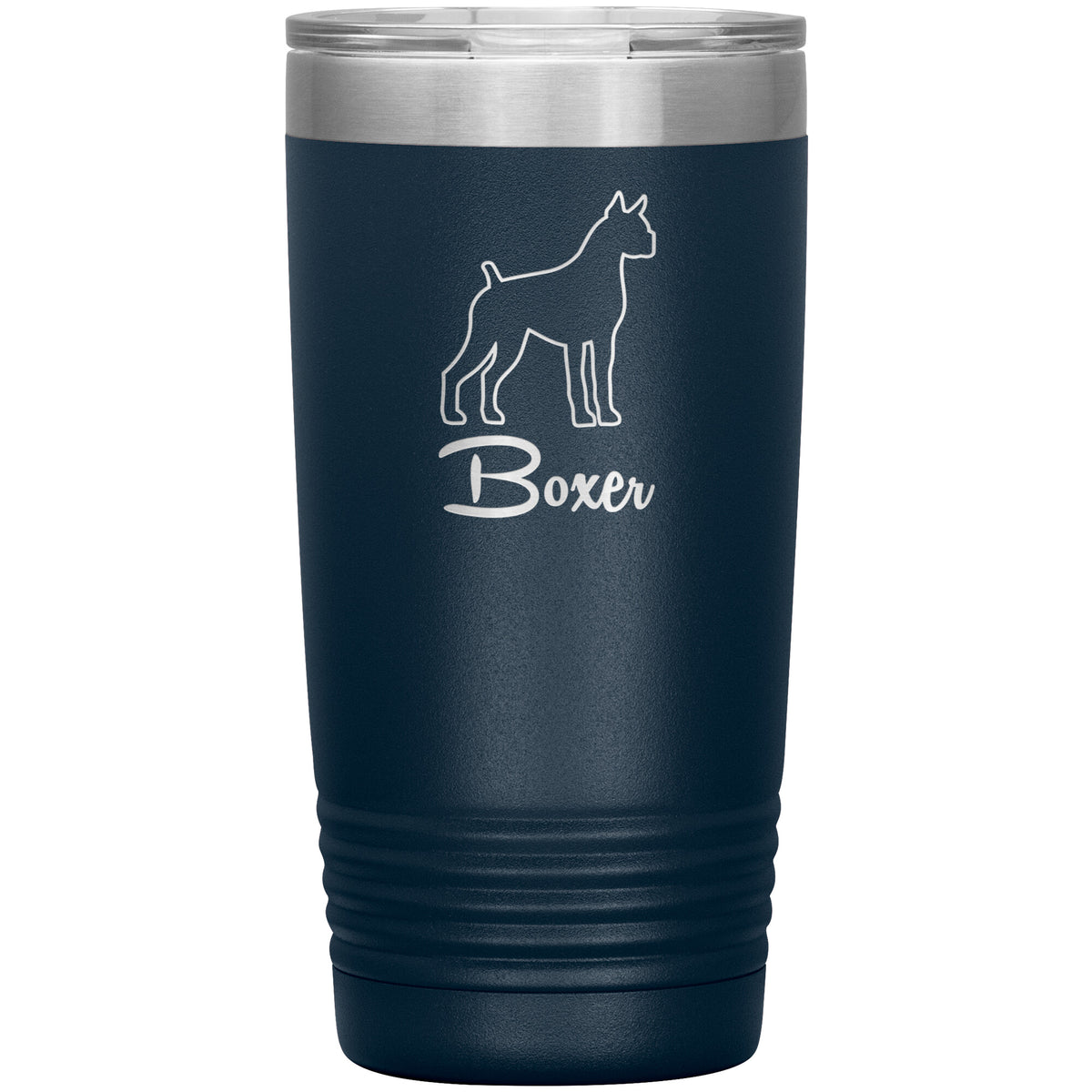 Boxer Dog Outlined Silhouette 20oz Insulated Tumbler