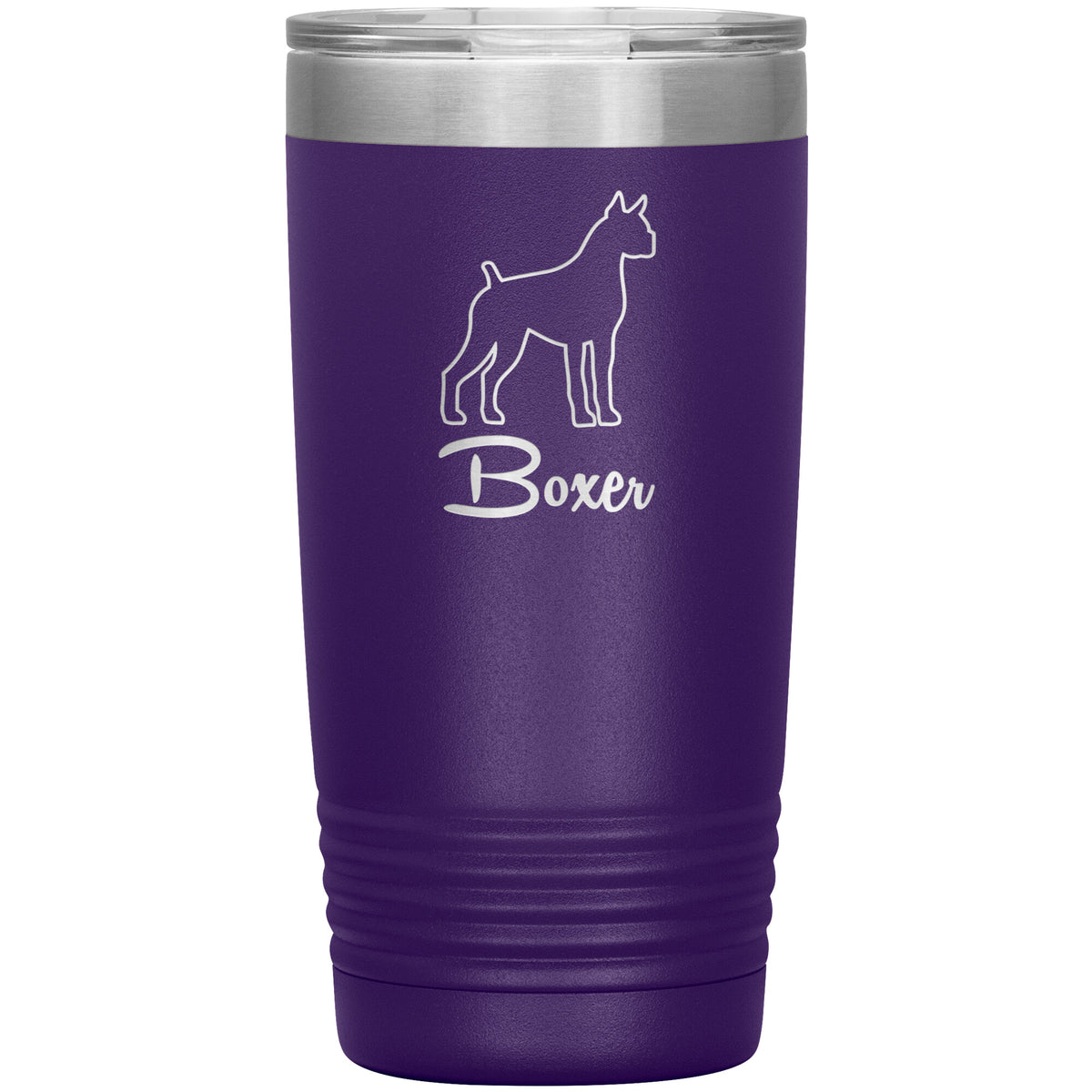 Boxer Dog Outlined Silhouette 20oz Insulated Tumbler