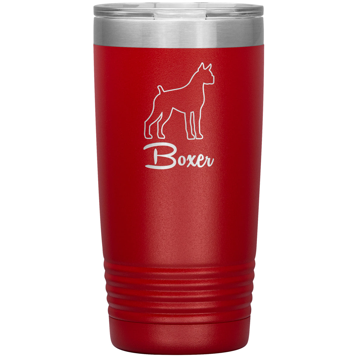 Boxer Dog Outlined Silhouette 20oz Insulated Tumbler