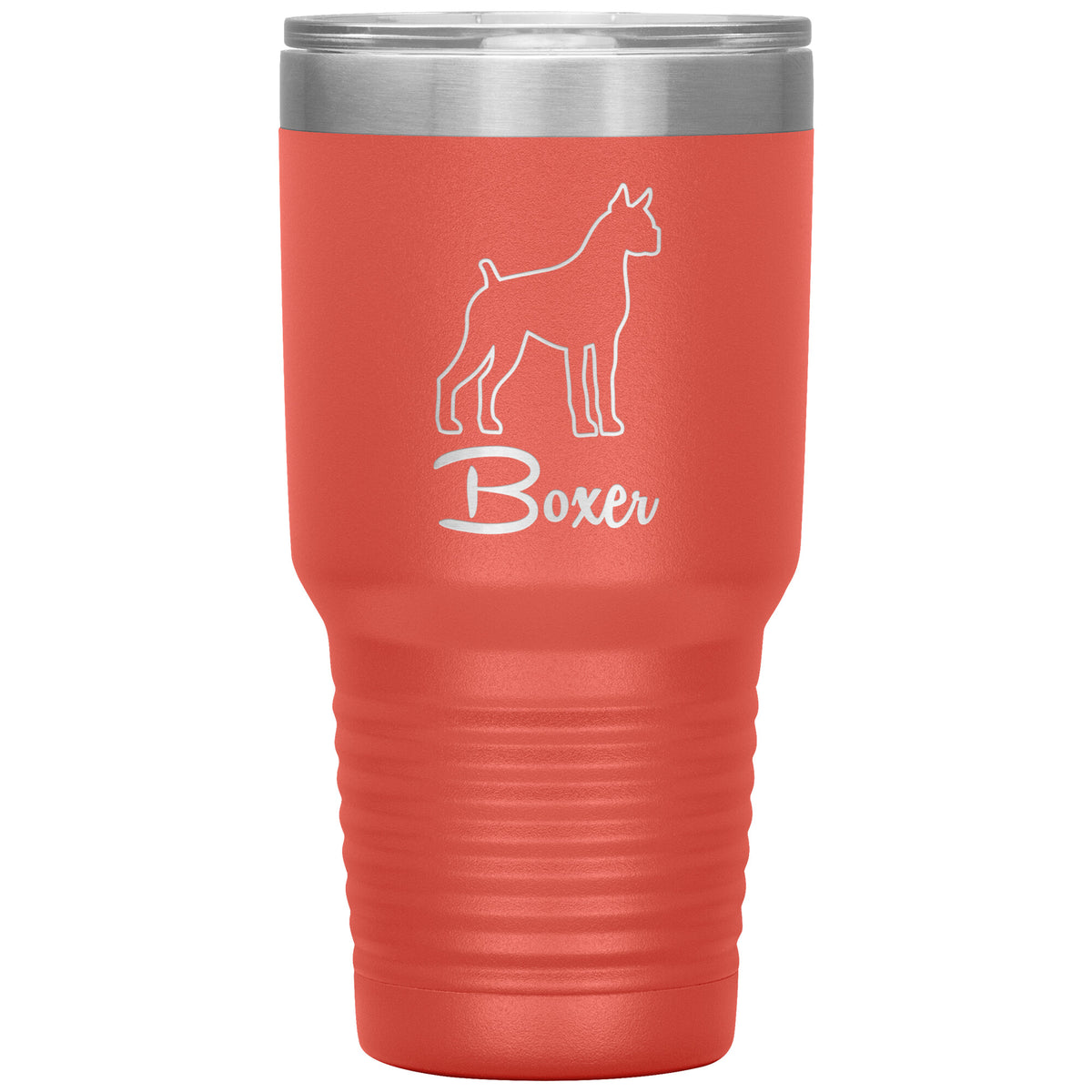 Boxer Dog Outlined Silhouette 30oz Insulated Tumbler