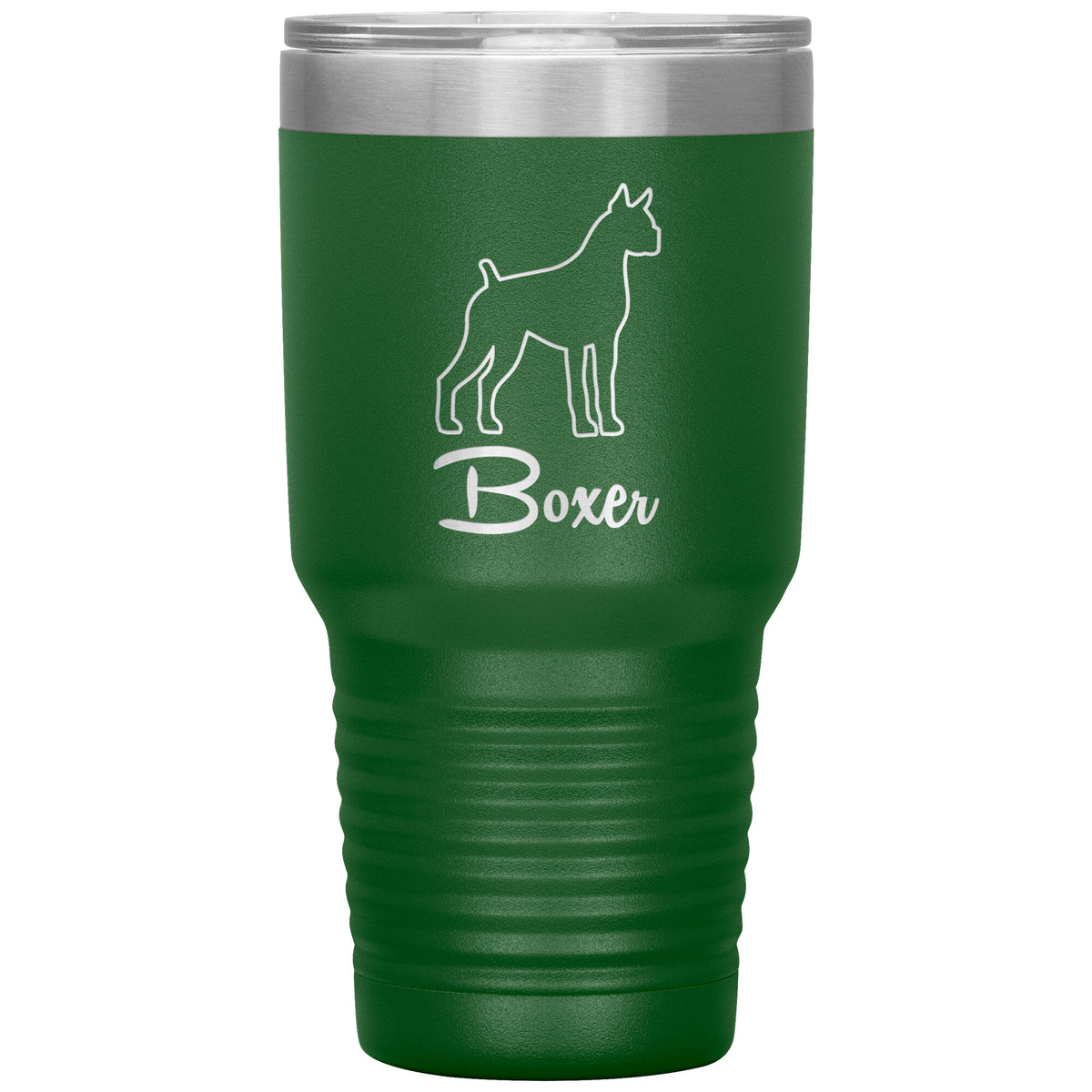 Boxer Dog Outlined Silhouette 30oz Insulated Tumbler