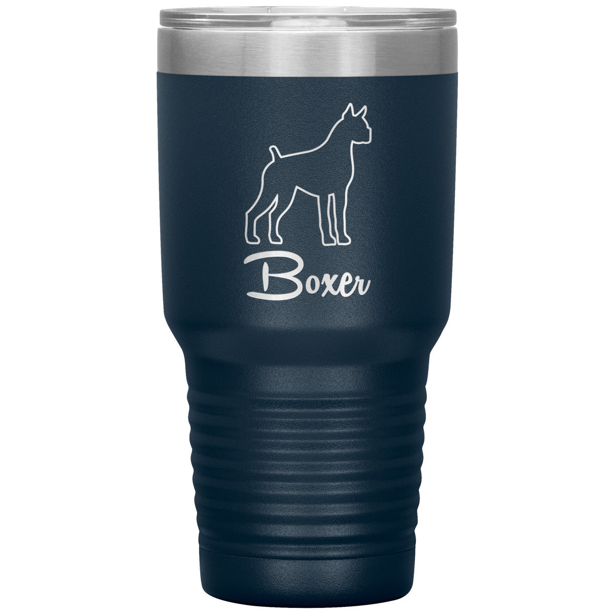 Boxer Dog Outlined Silhouette 30oz Insulated Tumbler