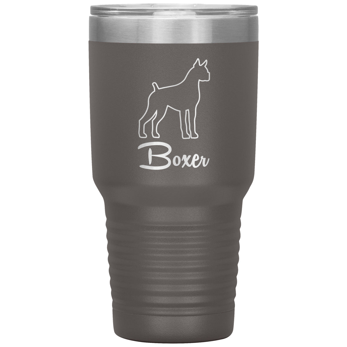Boxer Dog Outlined Silhouette 30oz Insulated Tumbler