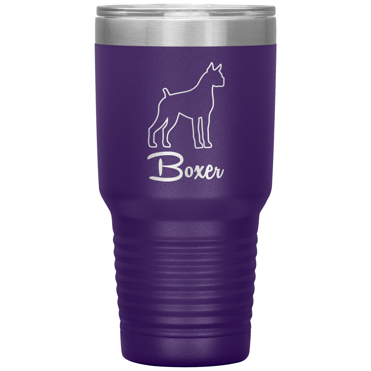 Boxer Dog Outlined Silhouette 30oz Insulated Tumbler