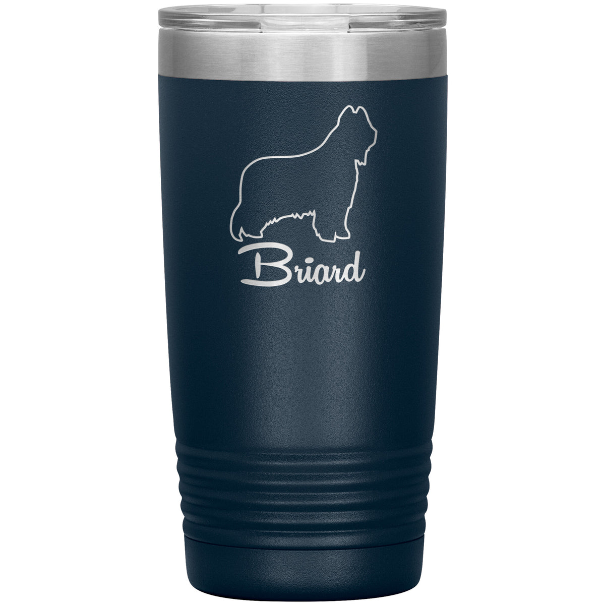 Briard Dog Outlined Silhouette 20oz Insulated Tumbler