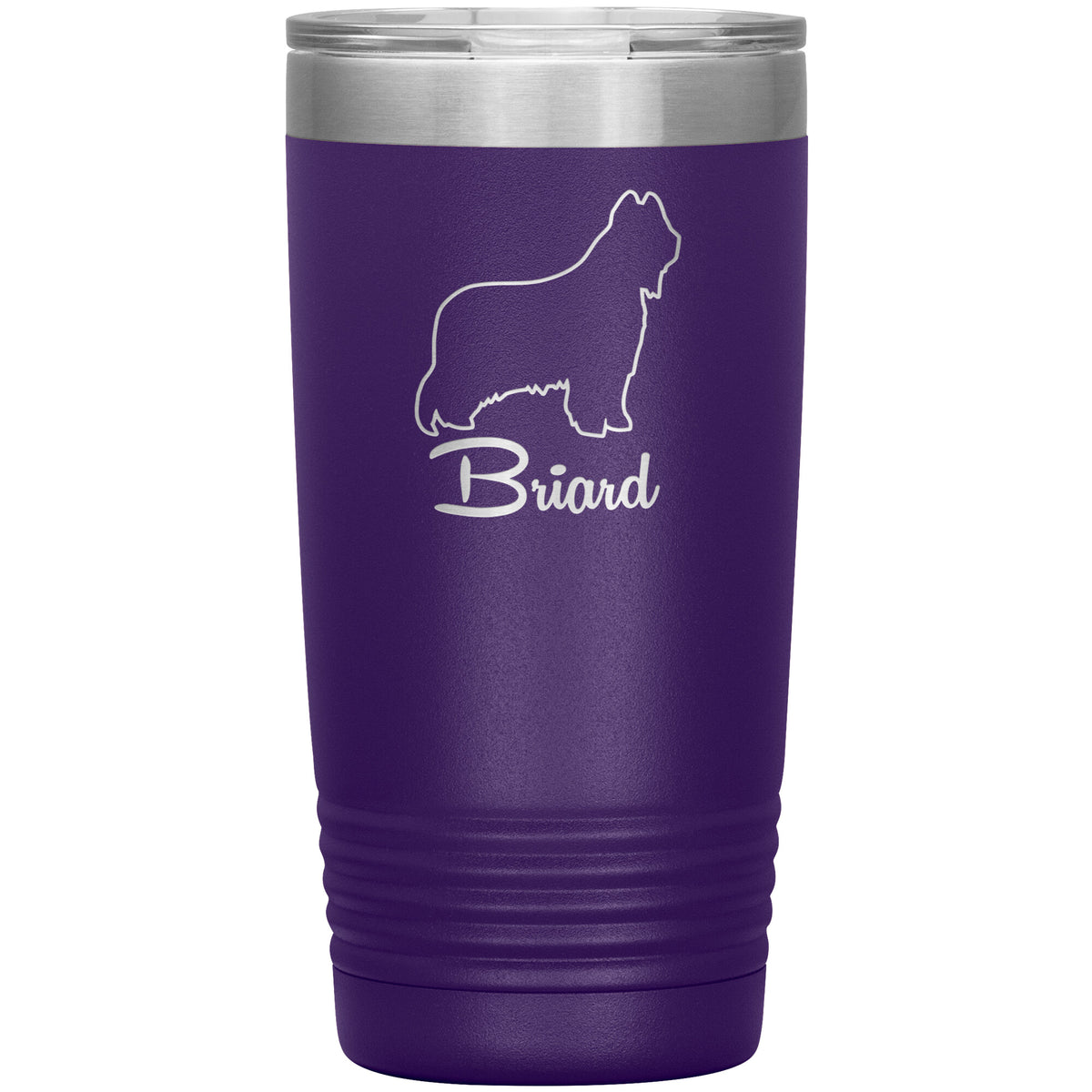 Briard Dog Outlined Silhouette 20oz Insulated Tumbler