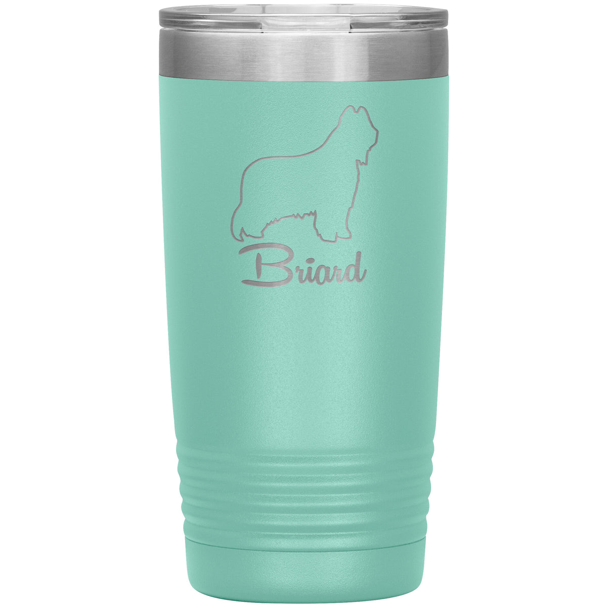 Briard Dog Outlined Silhouette 20oz Insulated Tumbler