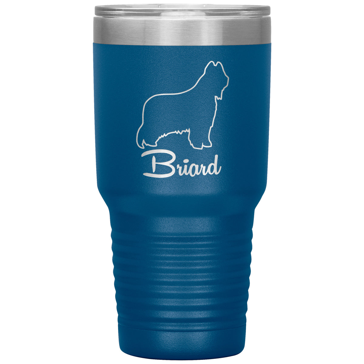 Briard Dog Outlined Silhouette 30oz Insulated Tumbler