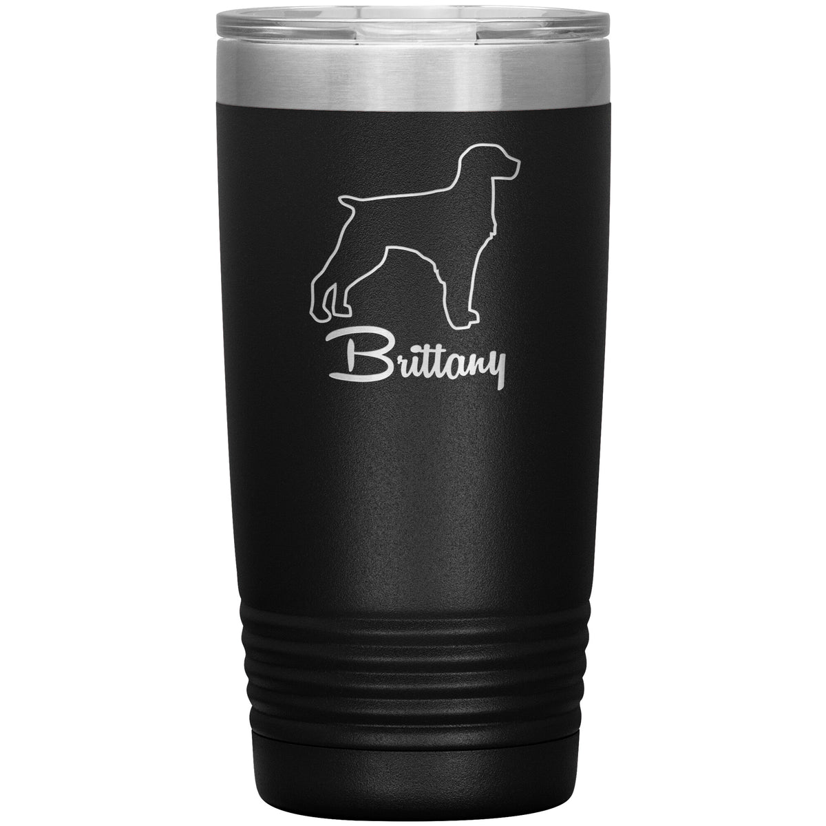 Brittany Dog Outlined Silhouette 20oz Insulated Tumbler