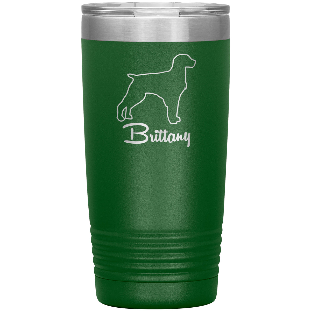 Brittany Dog Outlined Silhouette 20oz Insulated Tumbler