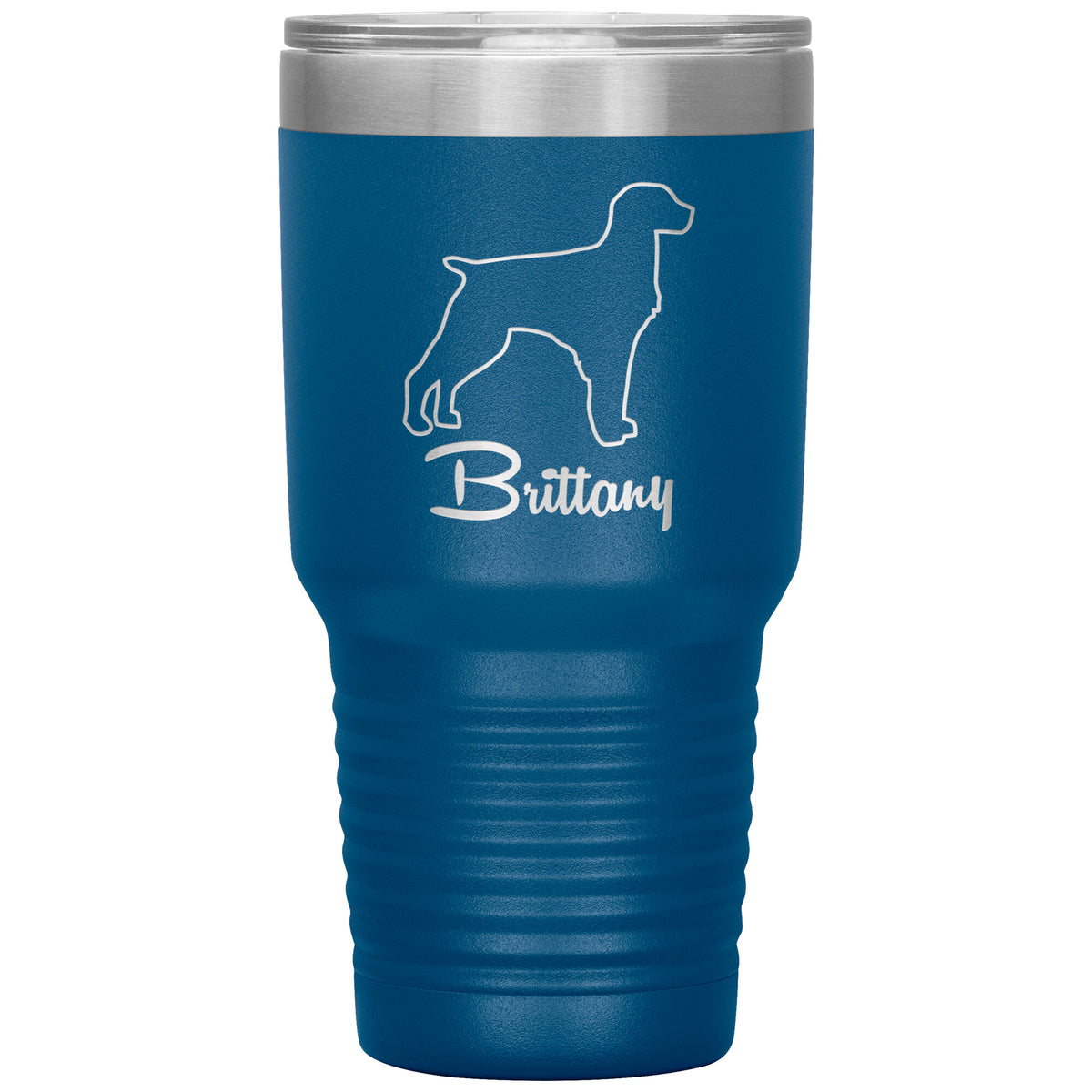 Brittany Dog Outlined Silhouette 30oz Insulated Tumbler