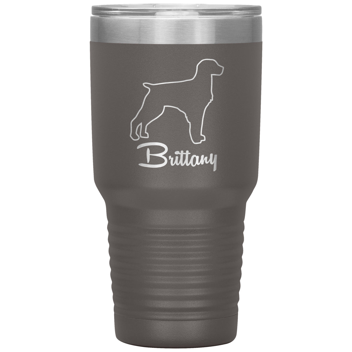 Brittany Dog Outlined Silhouette 30oz Insulated Tumbler