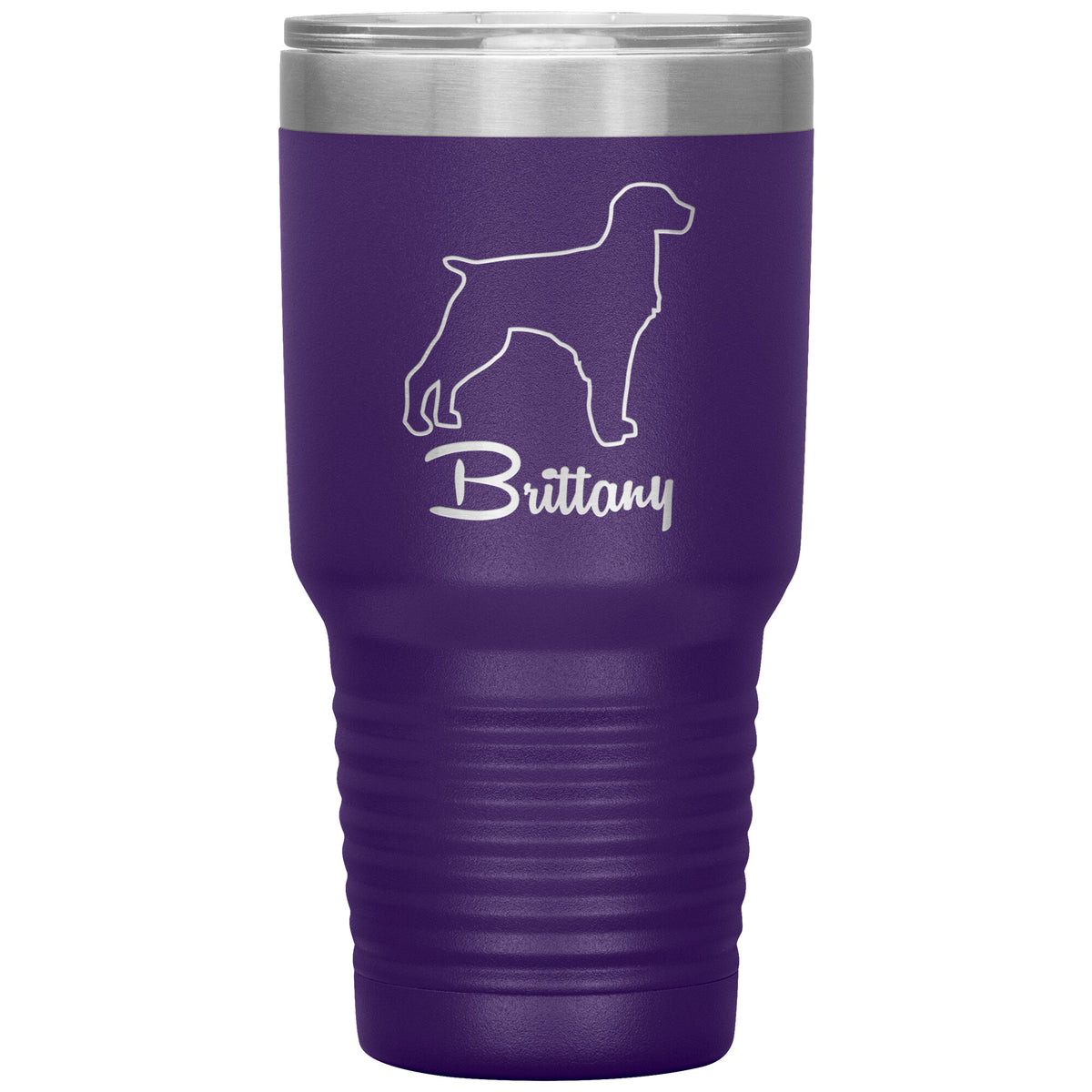 Brittany Dog Outlined Silhouette 30oz Insulated Tumbler