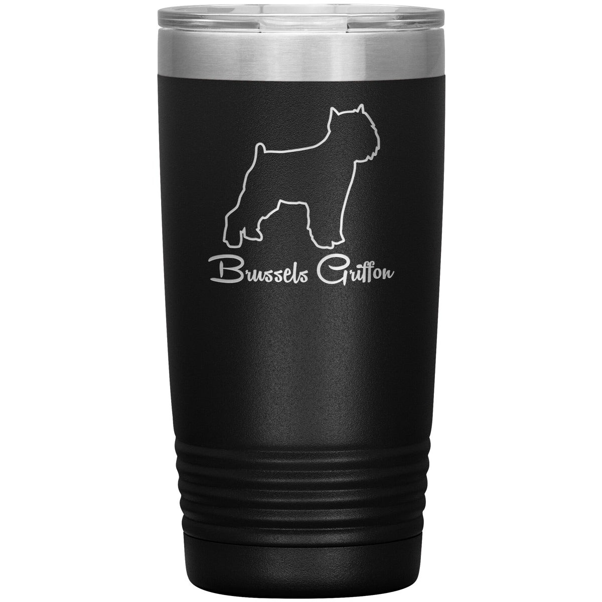 Brussels Griffon Dog Outlined Silhouette 20oz Insulated Tumbler
