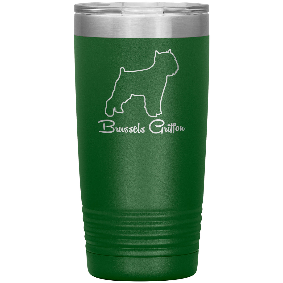 Brussels Griffon Dog Outlined Silhouette 20oz Insulated Tumbler