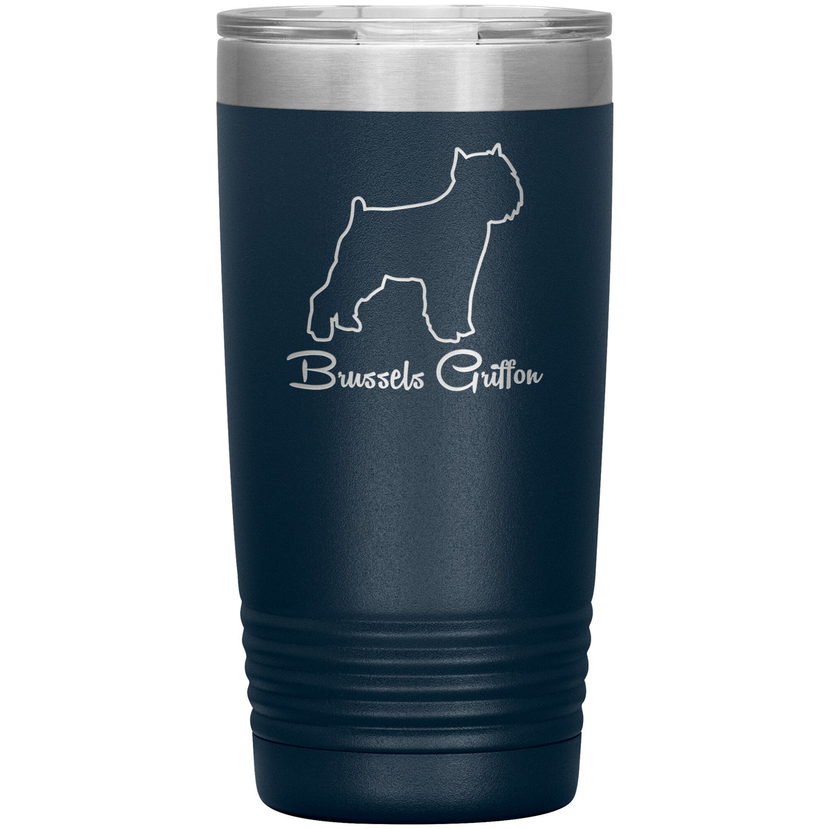 Brussels Griffon Dog Outlined Silhouette 20oz Insulated Tumbler