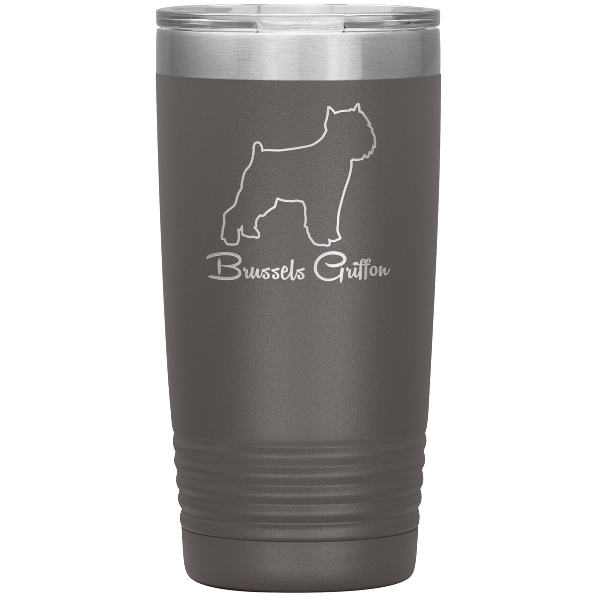 Brussels Griffon Dog Outlined Silhouette 20oz Insulated Tumbler