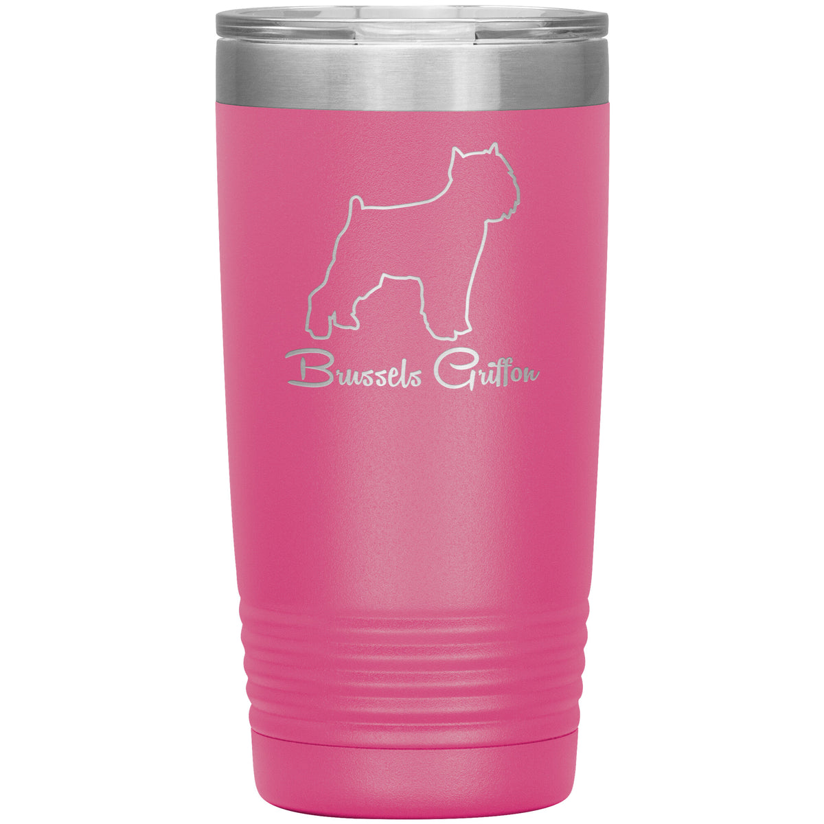Brussels Griffon Dog Outlined Silhouette 20oz Insulated Tumbler