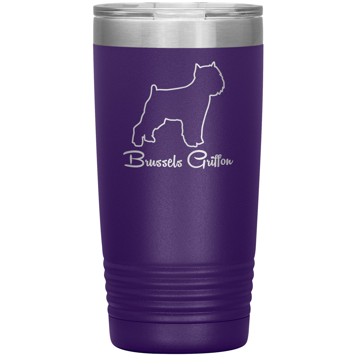 Brussels Griffon Dog Outlined Silhouette 20oz Insulated Tumbler