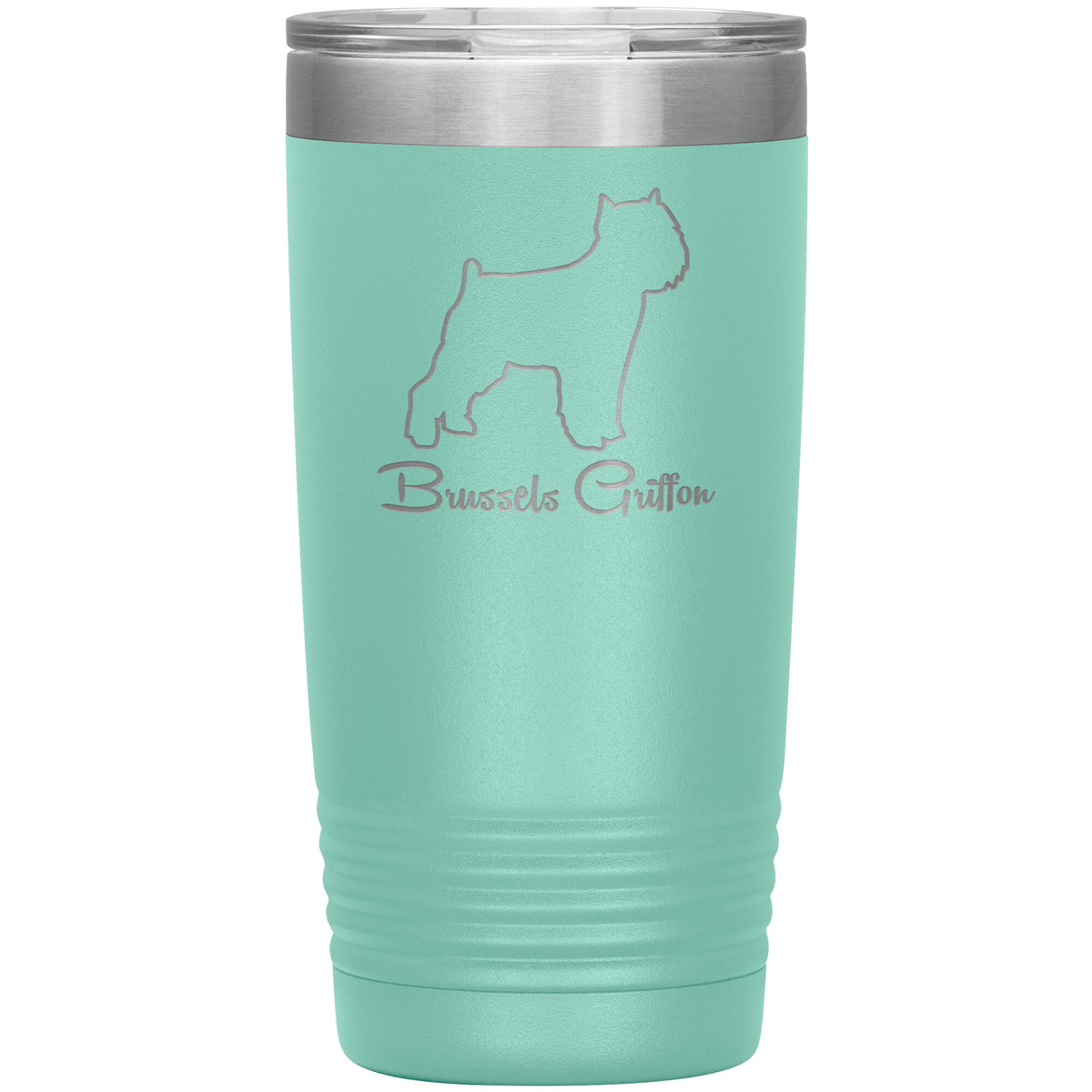 Brussels Griffon Dog Outlined Silhouette 20oz Insulated Tumbler