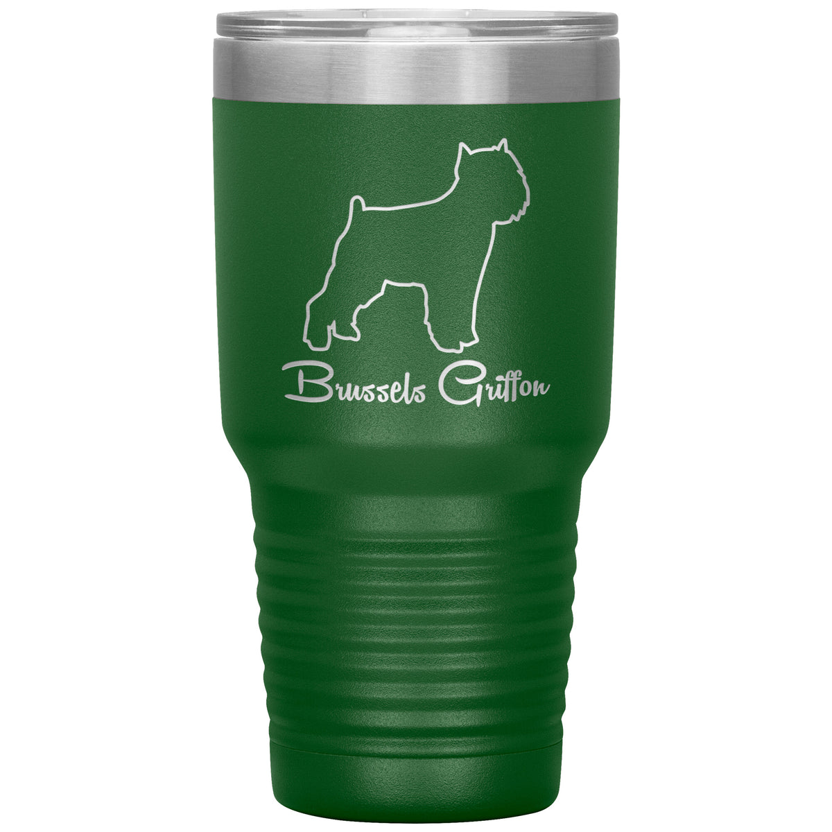 Brussels Griffon Dog Outlined Silhouette 30oz Insulated Tumbler