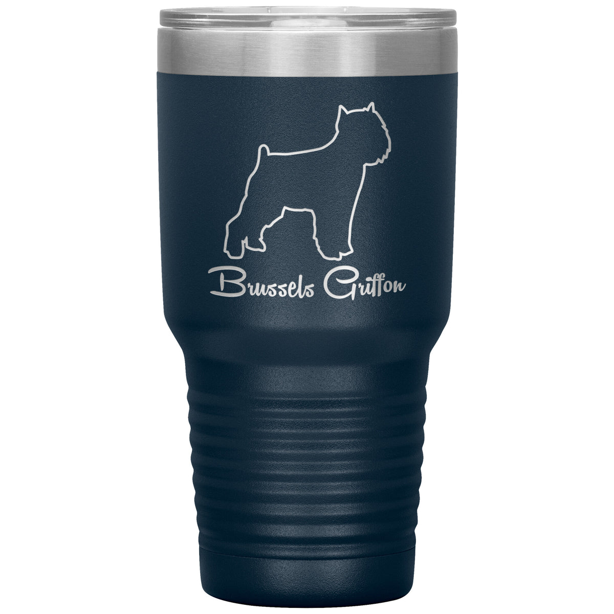 Brussels Griffon Dog Outlined Silhouette 30oz Insulated Tumbler