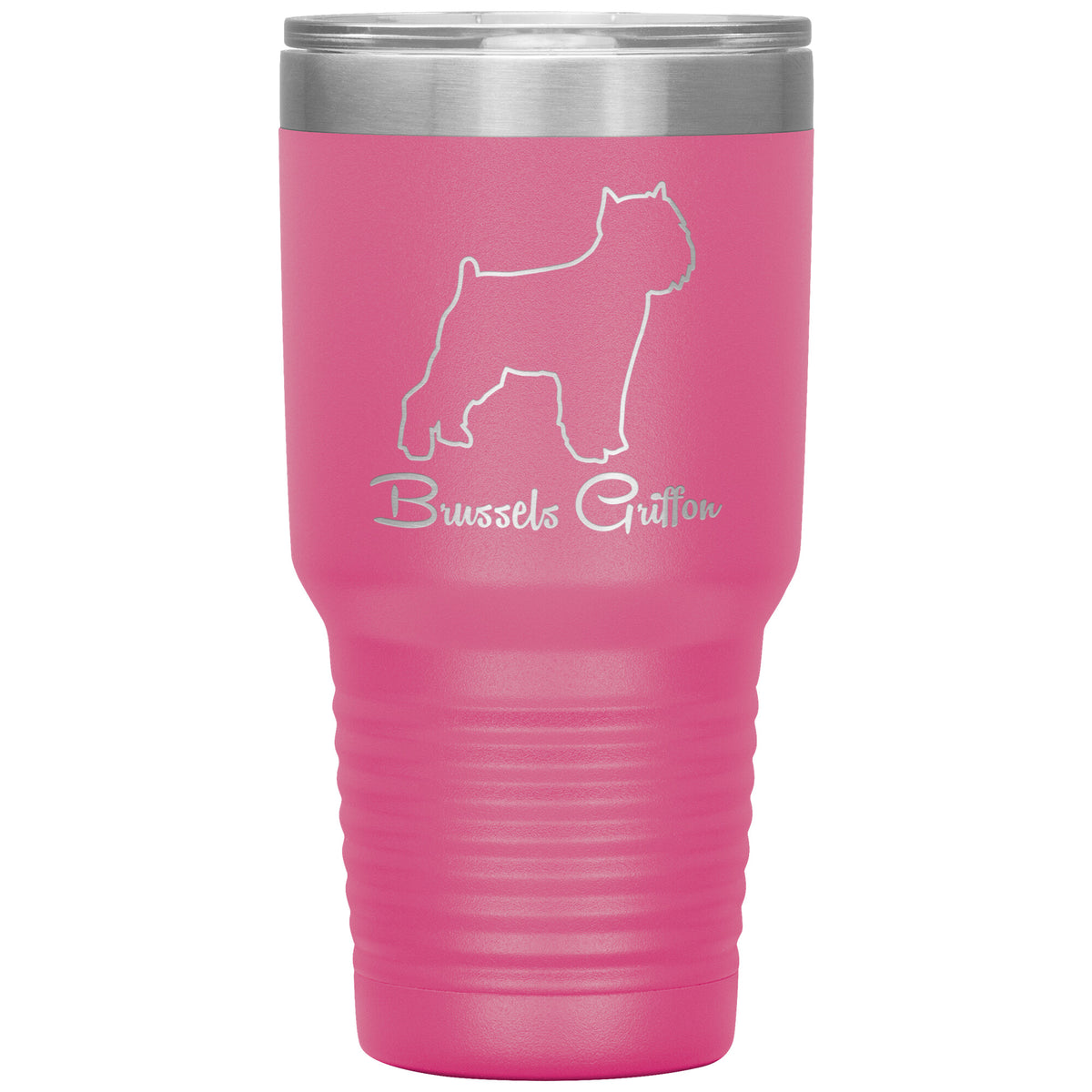 Brussels Griffon Dog Outlined Silhouette 30oz Insulated Tumbler