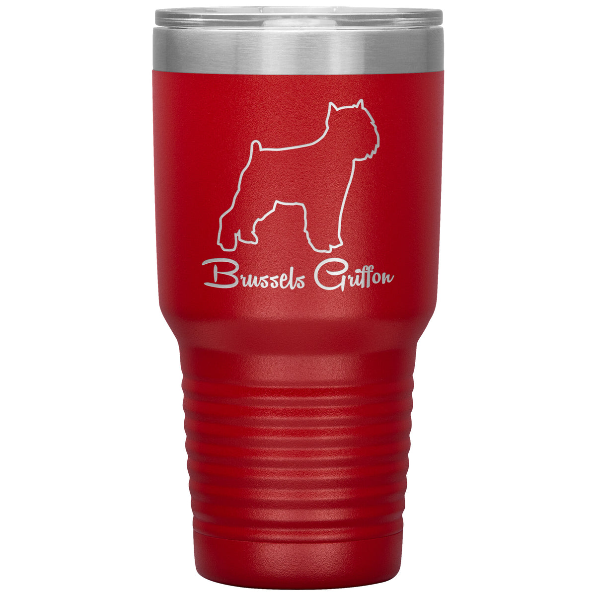 Brussels Griffon Dog Outlined Silhouette 30oz Insulated Tumbler
