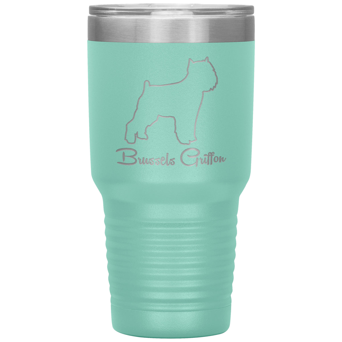 Brussels Griffon Dog Outlined Silhouette 30oz Insulated Tumbler