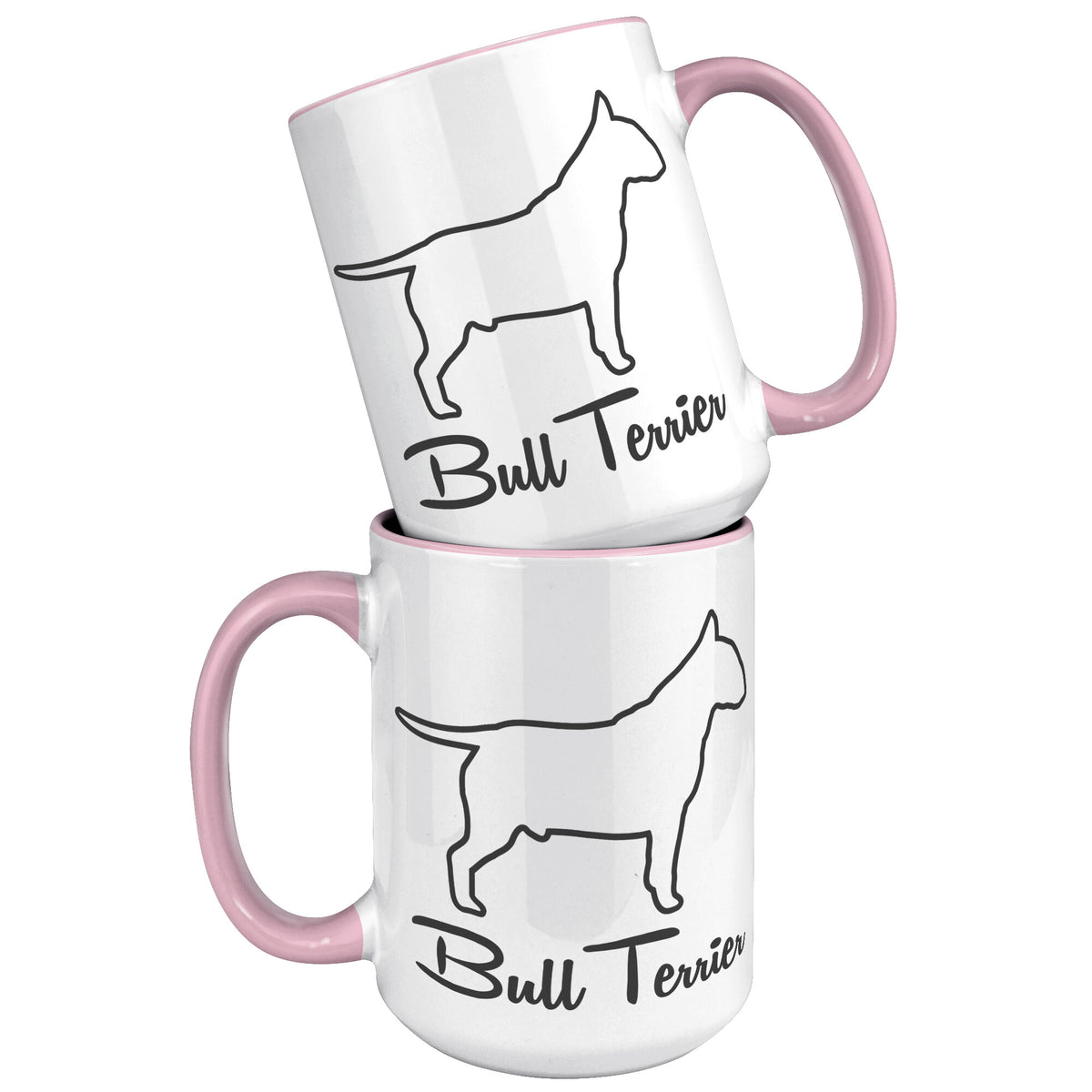 Bull Terrier Dog Outlined Silhouette 15oz Accent Mug
