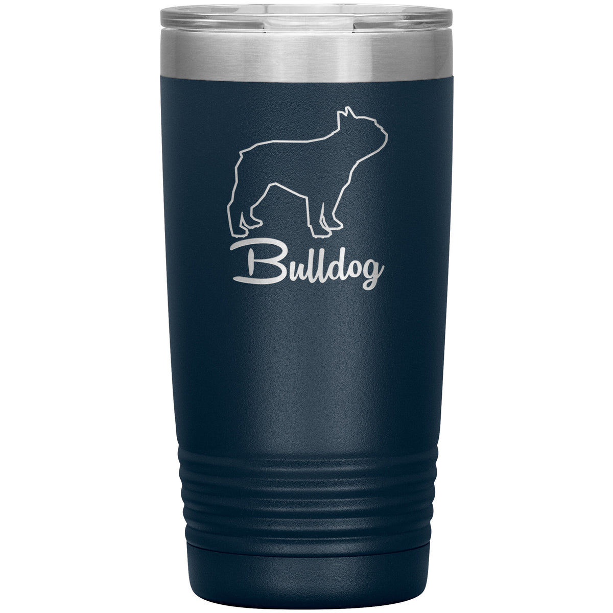 Bulldog Dog Outlined Silhouette 20oz Insulated Tumbler