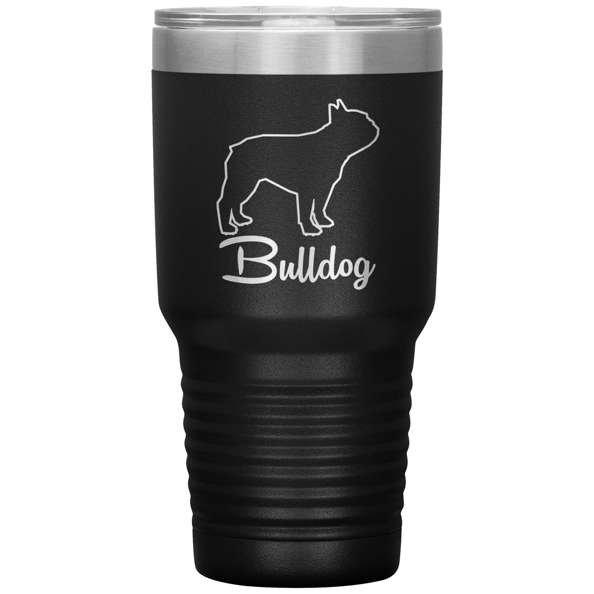 Bulldog Dog Outlined Silhouette 30oz Insulated Tumbler